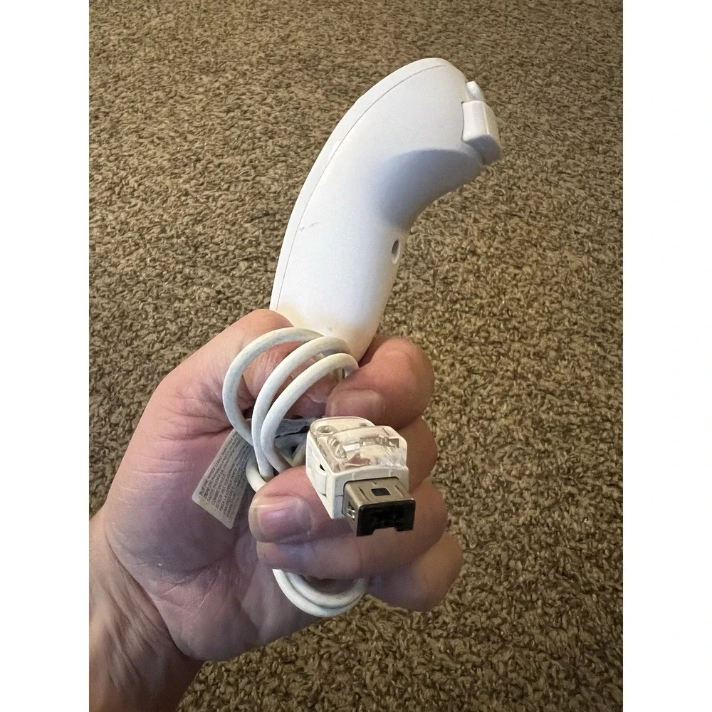 Nintendo Wii Nunchuk Controller White RVL-004‎ for Wii and Wii U Consoles